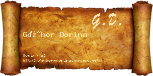 Gábor Dorina névjegykártya